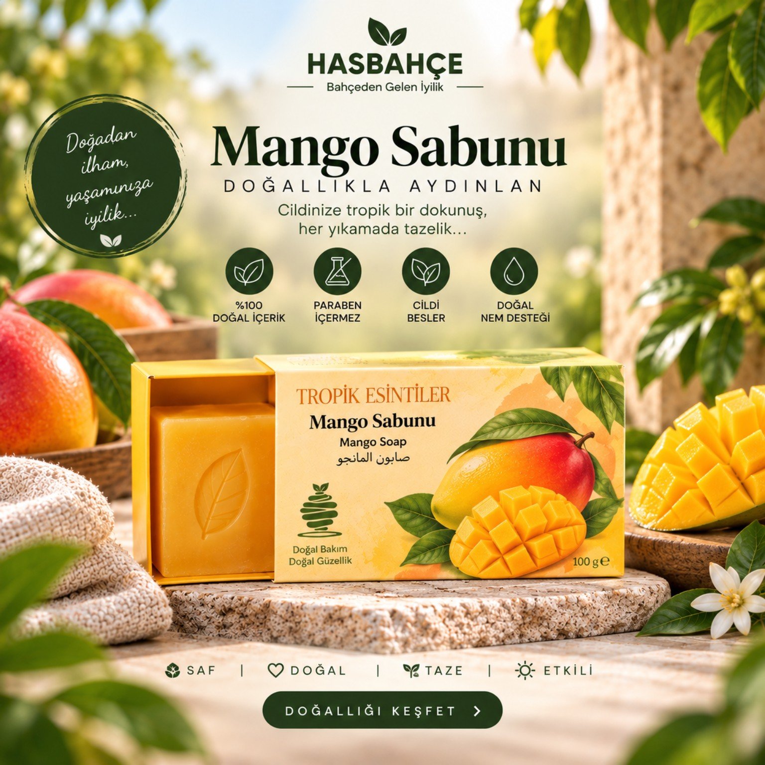 HASBAHÇE Mango Sabunu 100 g ürün görseli