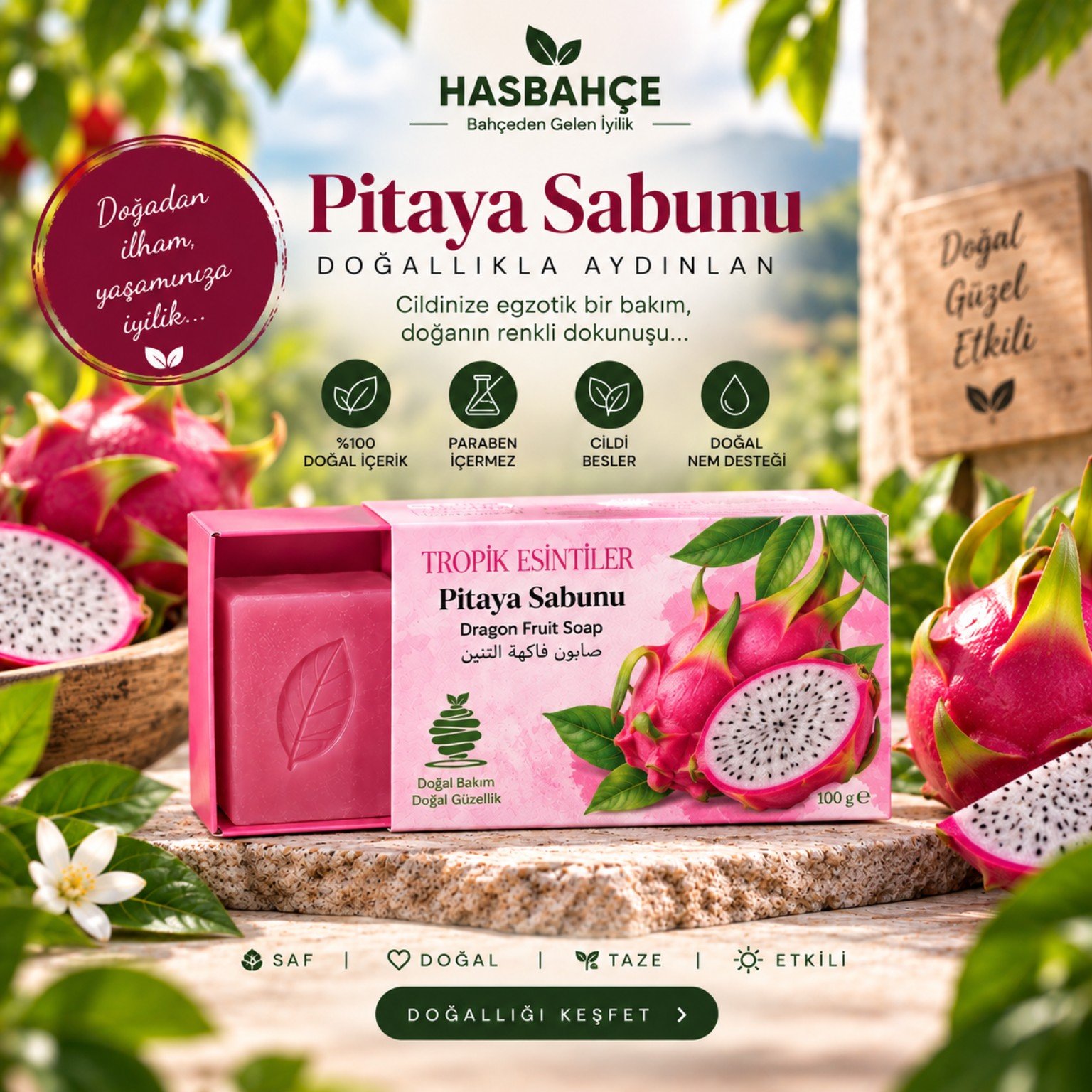 HASBAHÇE Pitaya Sabunu 100 g ürün görseli