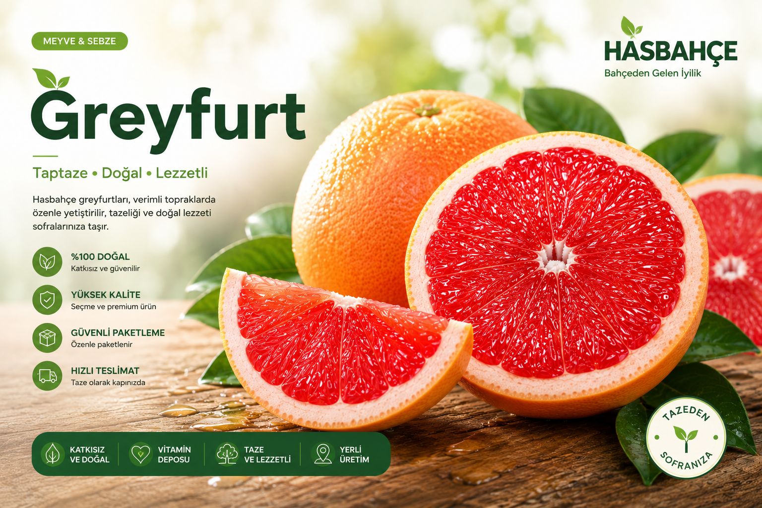 HASBAHÇE taze greyfurt