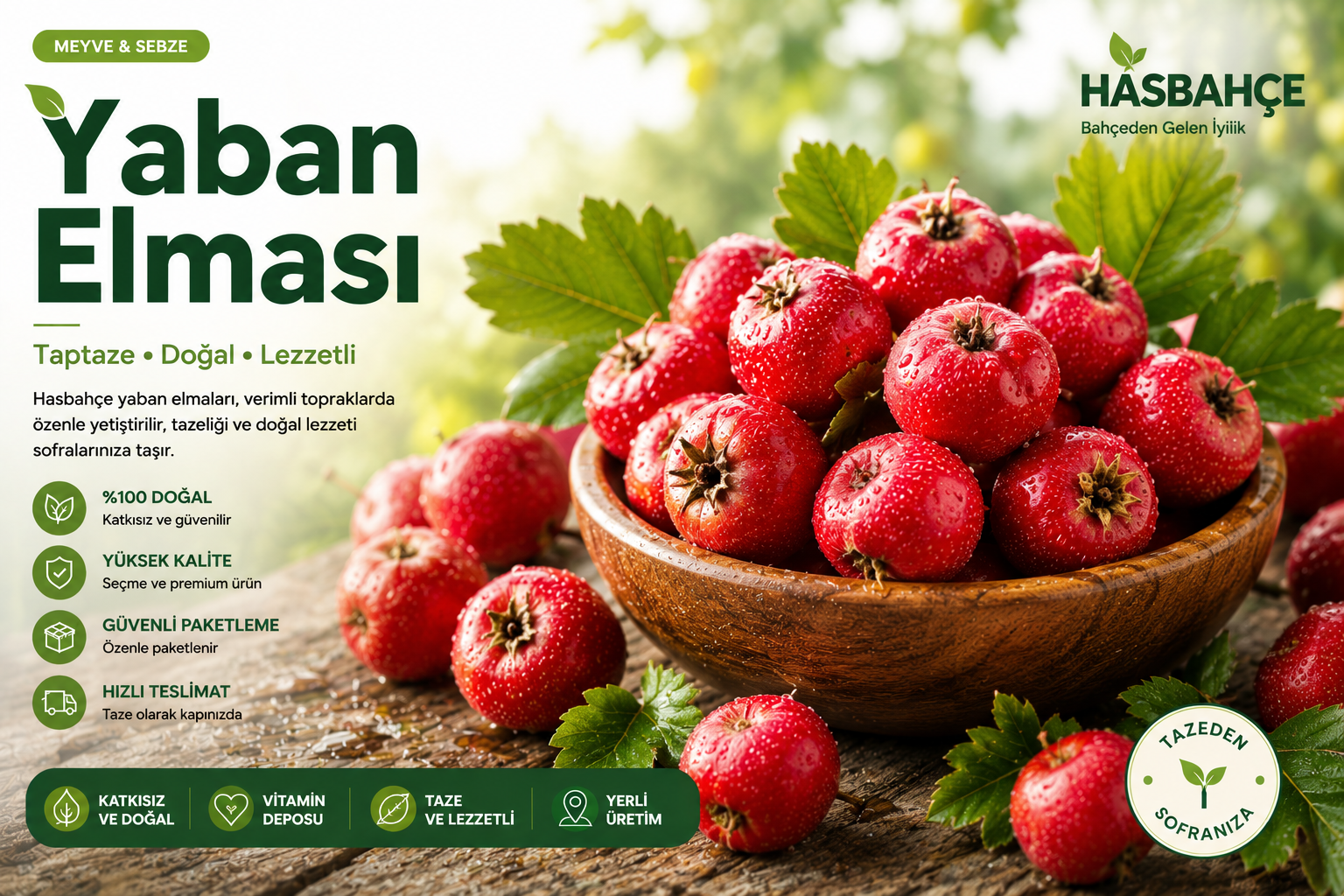 HASBAHÇE taze yaban elması