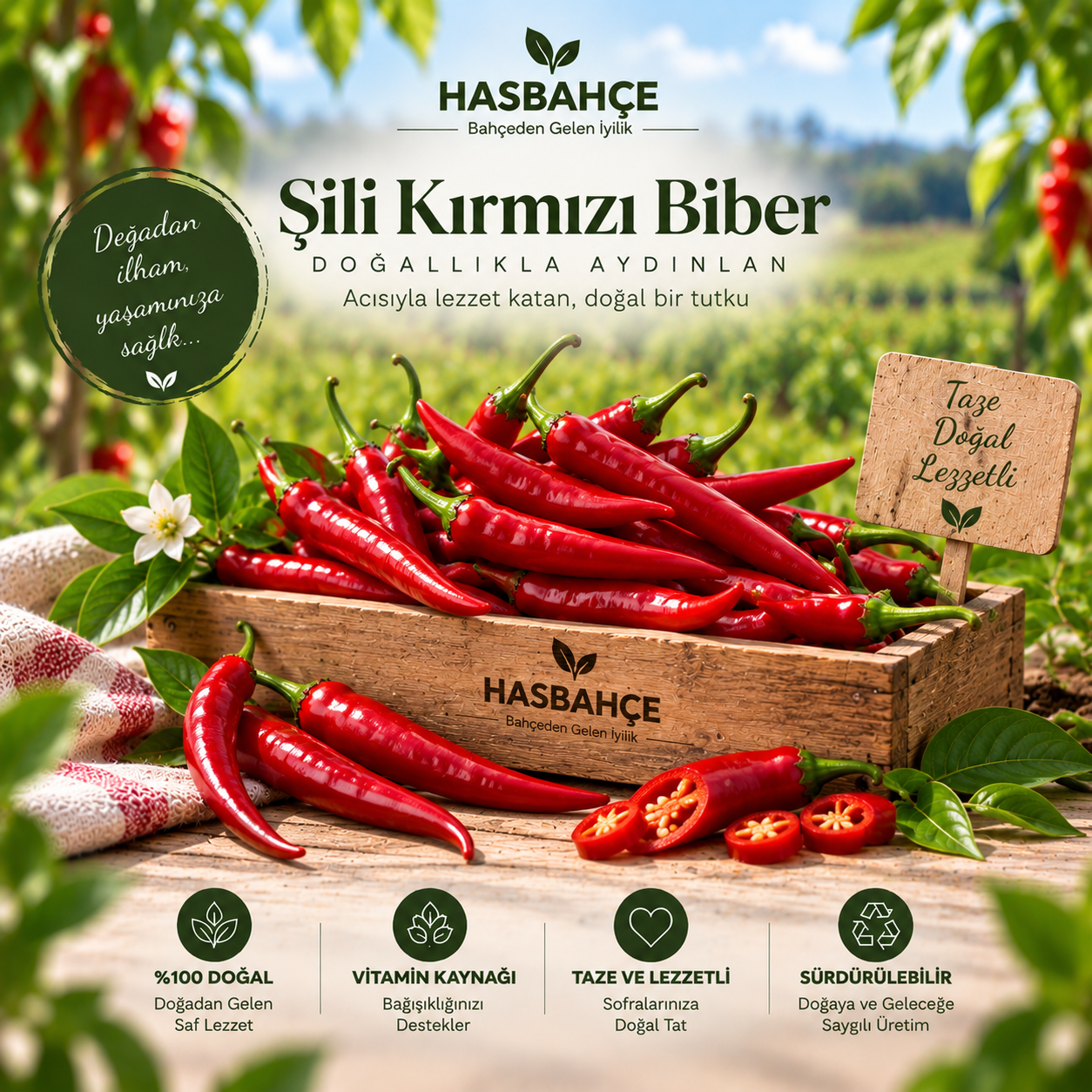 Taze kırmızı Şili biberi ürün illüstrasyonu